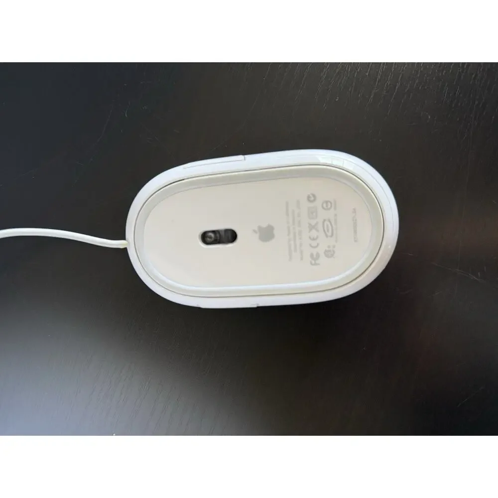 Apple Mighty Mouse A1152 Wired USB Optical Scroll Ball Tested Working